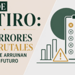 Thumbnail minimalista sobre plan de retiro que muestra los errores financieros que pueden afectar tu futuro y jubilación.